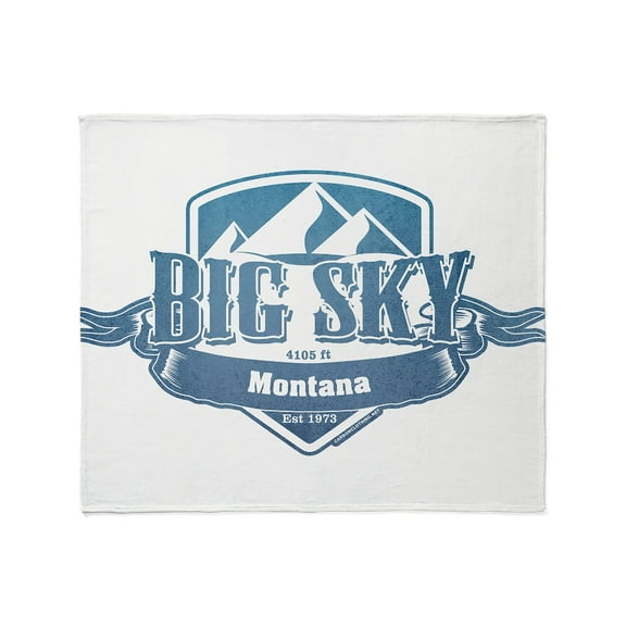 CafePress - Big Sky Montana Ski Resort 1 Throw Blanket - Soft Fleece Throw Blanket, 50"x60" for All Ages