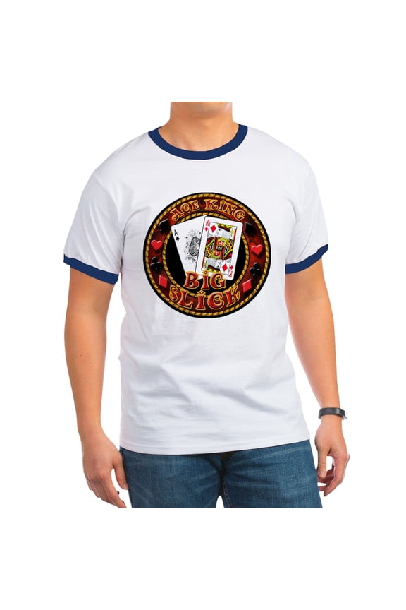 - Big Slick Ringer T - 100% Cotton Ringed T-Shirt