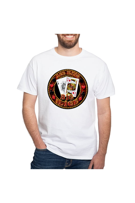 - Big Slick White T Shirt - Men's White Classic Cotton T-Shirts
