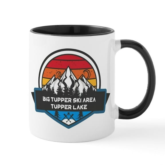 CafePress - Big Tupper Ski Area Tupper Lake New York Mugs - 11 oz Ceramic Mug - Novelty Coffee Tea Cup