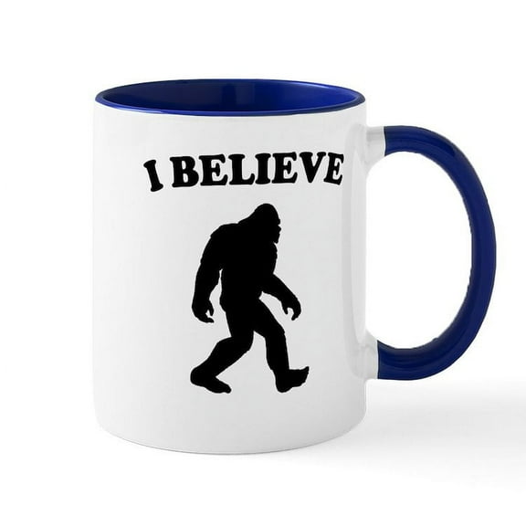 CafePress - Bigfoot I Believe Mugs - 11 oz Ceramic Mug - Novelty Coffee Tea Cup