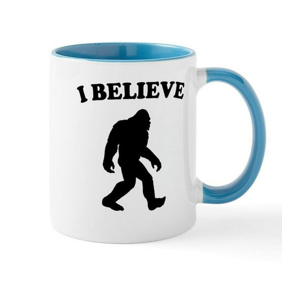 CafePress - Bigfoot I Believe Mugs - 11 oz Ceramic Mug - Novelty Coffee Tea Cup
