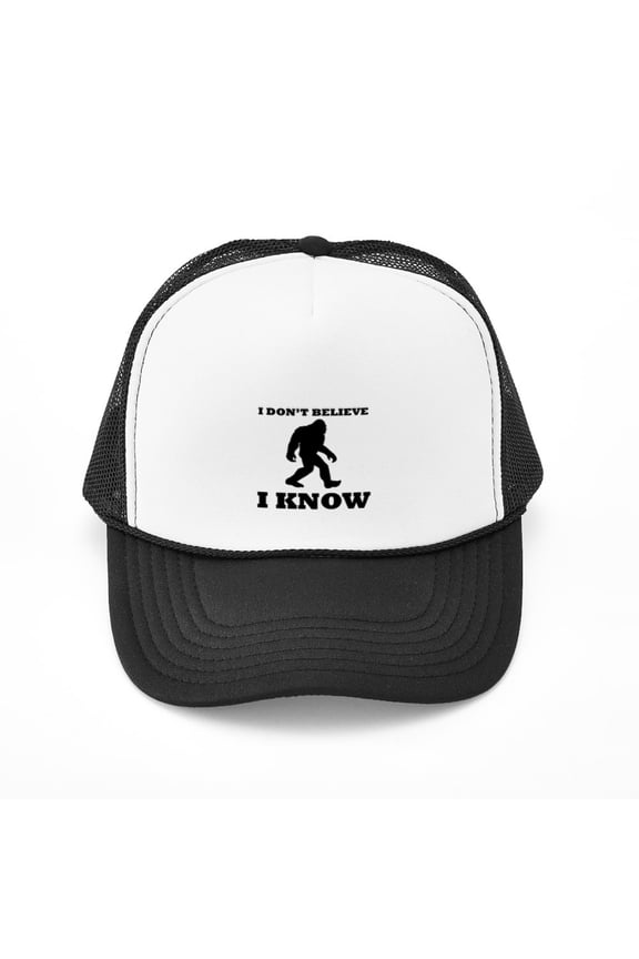 - Bigfoot I Know - Adjustable Unisex Printed Trucker Hat with Mesh Back