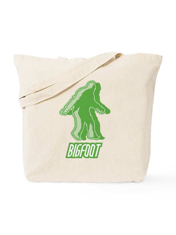 - Bigfoot Silhouette Tote Bag - Unisex Canvas Tote Bag, Beige, 1-Piece