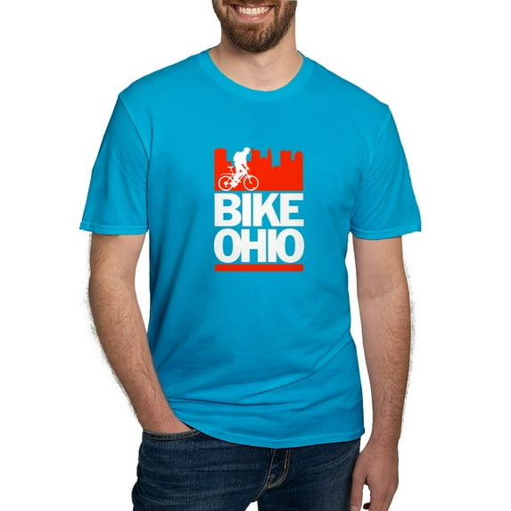 CafePress - Bike Ohio T Shirt - Men's Fitted T-Shirt