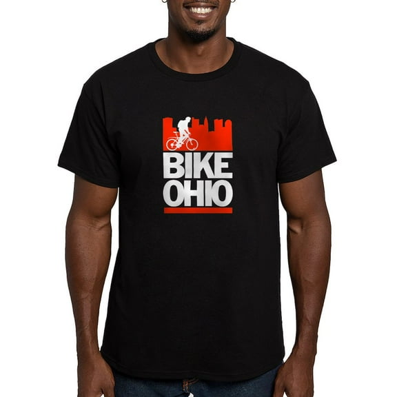 CafePress - Bike Ohio T Shirt - Men's Fitted T-Shirt