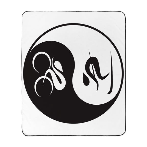 CafePress - Bike Ski Yin Yang - 50" x 60" Water-Resistant Outdoor Picnic Blanket