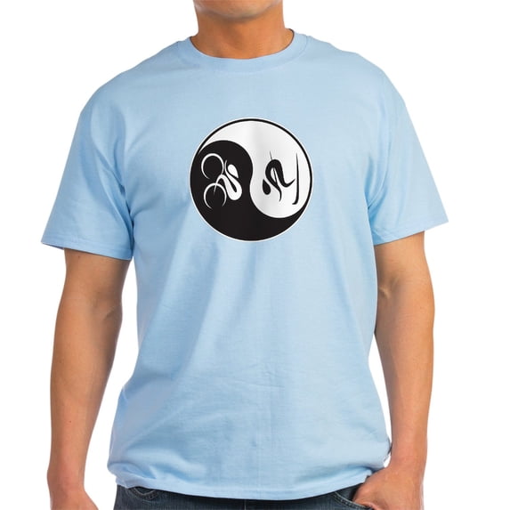 CafePress - Bike Ski Yin Yang Light T Shirt - Men's Classic Graphic T-Shirt