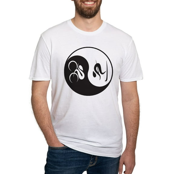 CafePress - Bike Ski Yin Yang Men's Classic T Shirt - Fitted T-Shirt, Vintage Fit Soft Cotton Tee