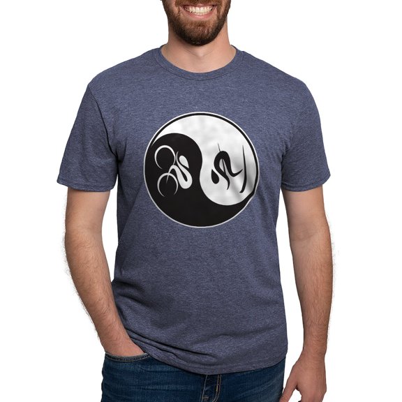 CafePress - Bike Ski Yin Yang Mens Tri Blend T Shirt - Mens Tri-blend T-Shirt