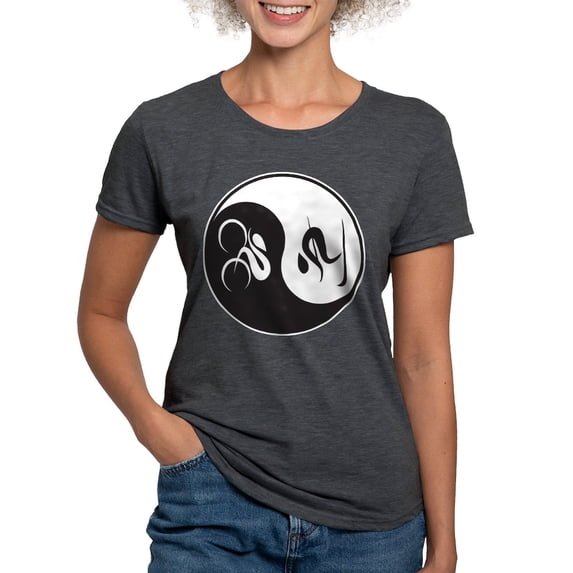 CafePress - Bike Ski Yin Yang Women's Deluxe T Shirt - Womens Tri-blend T-Shirt