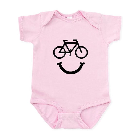 CafePress - Bike Smile Body Suit - Baby Light Bodysuit, Size Newborn - 24 Months
