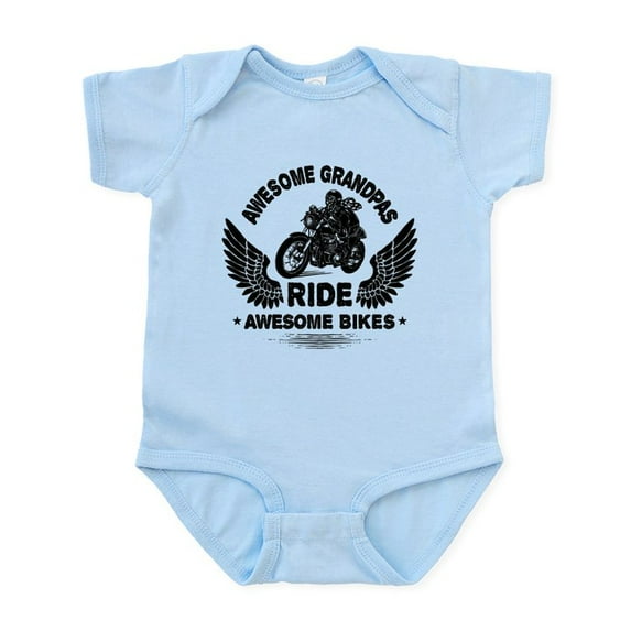 CafePress - Biker Grandpa Baby Light Bodysuit - Baby Light Bodysuit, Size Newborn - 24 Months