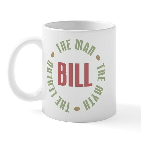 CafePress - Bill Man Myth Legend Mug - 11 oz Ceramic Mug - Novelty Coffee Tea Cup