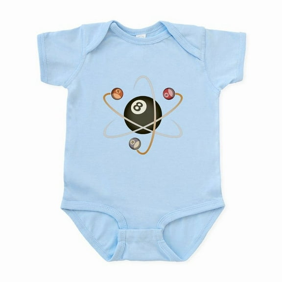 CafePress - Billiard Atom Infant Bodysuit - Baby Light Bodysuit, Size Newborn - 24 Months