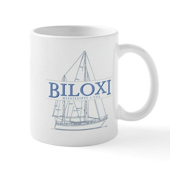 CafePress - Biloxi Mississippi Mugs - 11 oz Ceramic Mug - Novelty Coffee Tea Cup