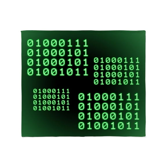 CafePress - Binary Code For GEEK Throw Blanket - Soft Fleece Throw Blanket, 50"x60" for All Ages