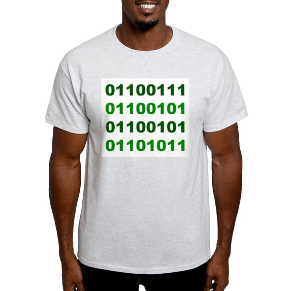 CafePress - Binary Geek Ash Grey T Shirt - Men's Classic Graphic T-Shirt