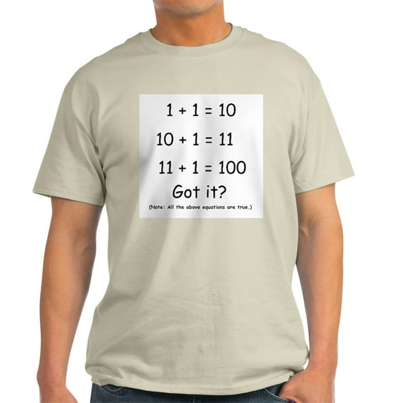 CafePress - Binary Humor Light T Shirt - Men's Classic Graphic T-Shirt