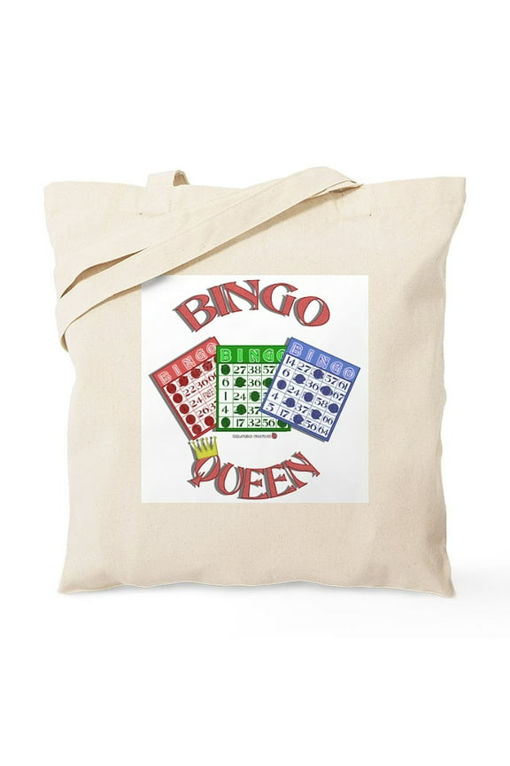 - Bingo Queen Tote Bag - Unisex Canvas Tote Bag, Beige, 1-Piece