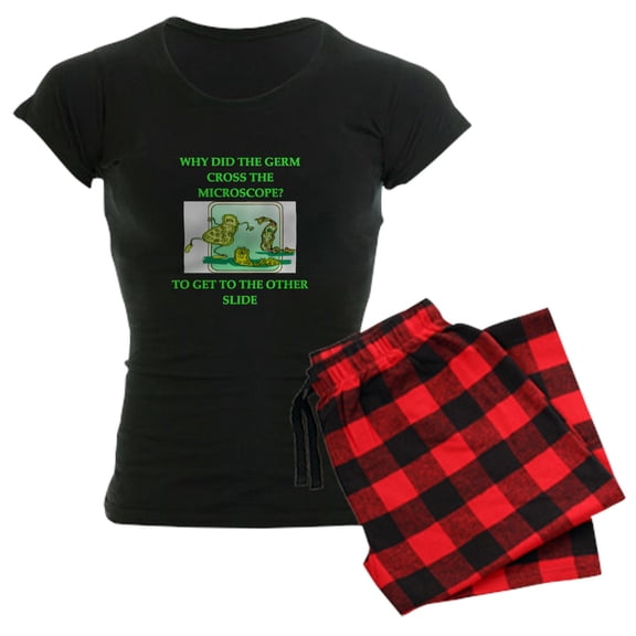 CafePress - Biology Joke Women's Dark Pajamas - Women's Short Sleeve Print T-Shirt and Pants Dark Cotton Pajama Set