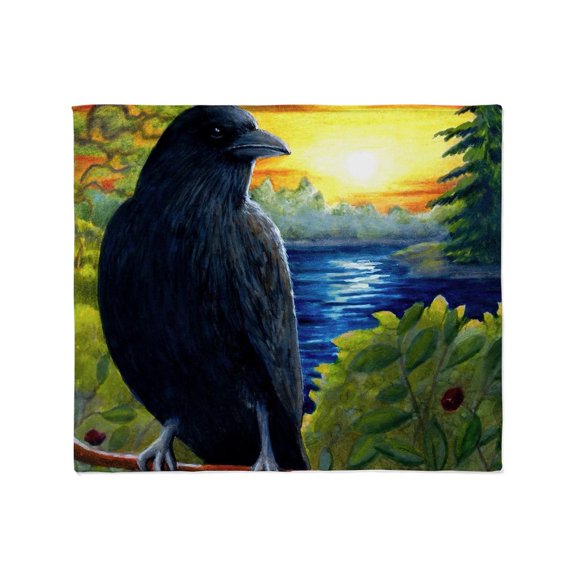 CafePress - Bird 63 Crow Raven Throw Blanket - Soft Fleece Throw Blanket, 50"x60" for All Ages