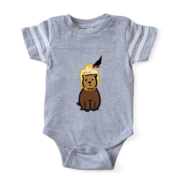 CafePress - Bird Feeder Bear - Cute Infant Baby Football Bodysuit