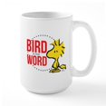 thumbnail image 1 of CafePress - Bird Is The Word Large Mug - 15 oz Ceramic Large White Novelty Mug, 1 of 6
