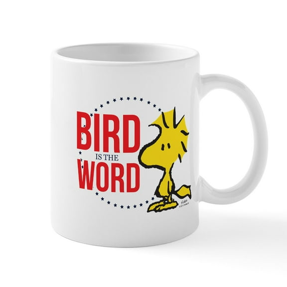 CafePress - Bird Is The Word Mug - 11 oz Ceramic Mug - Novelty Coffee Tea Cup