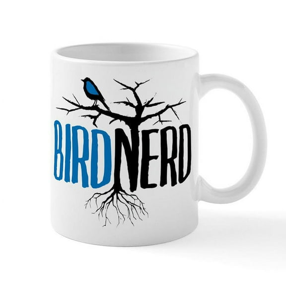 CafePress - Bird Nerd Mug - 11 oz Ceramic Mug - Novelty Coffee Tea Cup