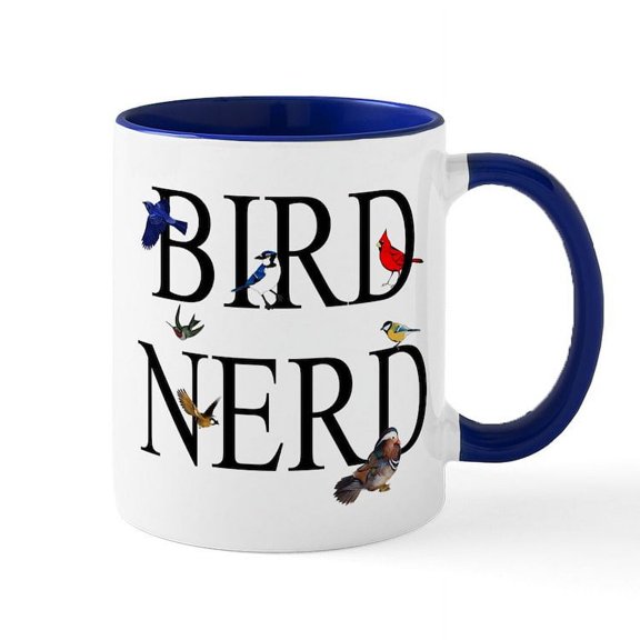 CafePress - Bird Nerd Mug - 11 oz Ceramic Mug - Novelty Coffee Tea Cup