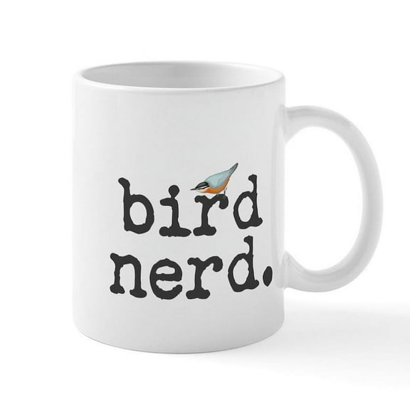 CafePress - Bird Nerd. Mug - 11 oz Ceramic Mug - Novelty Coffee Tea Cup