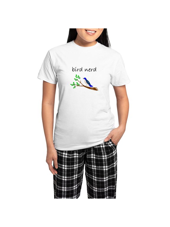- Bird Nerd Pajamas - Women's Short Sleeve Print T-Shirt and Pants Light Cotton Pajama Set