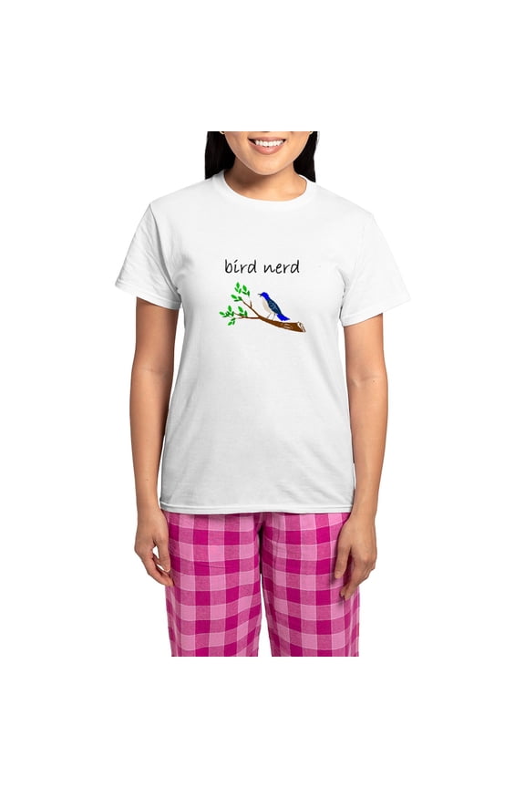 - Bird Nerd Pajamas - Women's Short Sleeve Print T-Shirt and Pants Light Cotton Pajama Set