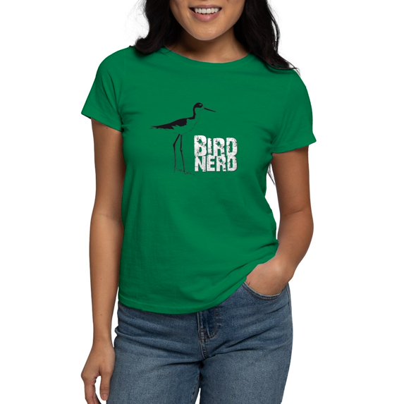 CafePress - Bird Nerd (Stilt) Women's Dark T Shirt - Women's Traditional Fit Dark T-Shirt