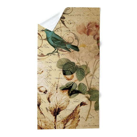 CafePress - Bird Paris French Botanical - Large Beach Towel, Soft 30"x60" Towel with Unique Design