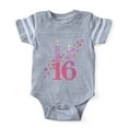 thumbnail image 1 of CafePress - Birthday 16 Candle_Tr - Cute Infant Baby Football Bodysuit, 1 of 3