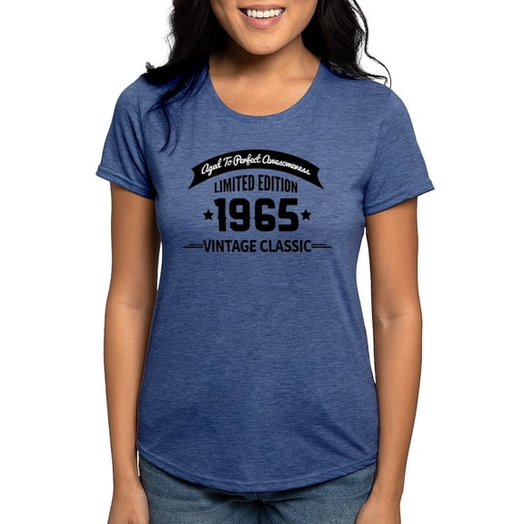 CafePress - Birthday Born 1965 Aged To Perfectio T Shirt - Womens Tri-blend T-Shirt