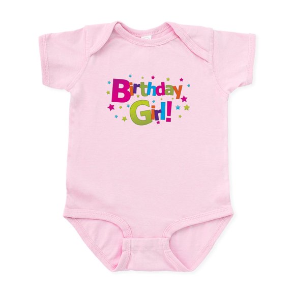 CafePress - Birthday Girl Coloful Infant Bodysuit - Baby Light Bodysuit, Size Newborn - 24 Months