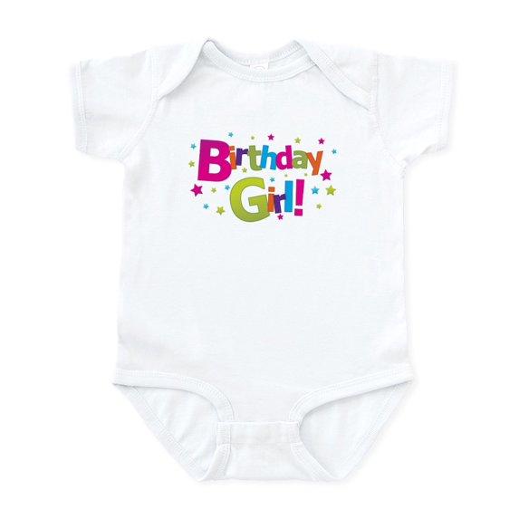 CafePress - Birthday Girl Coloful Infant Bodysuit - Baby Light Bodysuit, Size Newborn - 24 Months