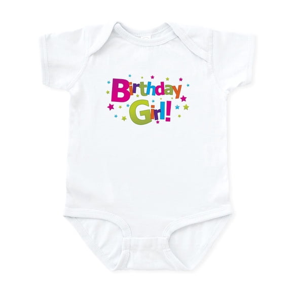 CafePress - Birthday Girl Coloful Infant Bodysuit - Baby Light Bodysuit, Size Newborn - 24 Months