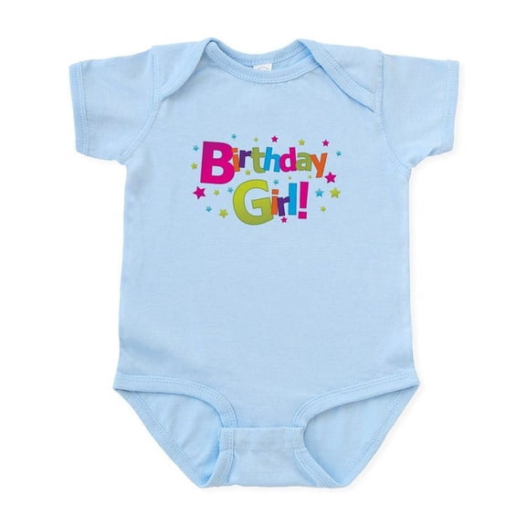 CafePress - Birthday Girl Coloful Infant Bodysuit - Baby Light Bodysuit