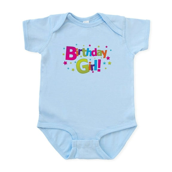 CafePress - Birthday Girl Coloful Infant Bodysuit - Baby Light Bodysuit, Size Newborn - 24 Months
