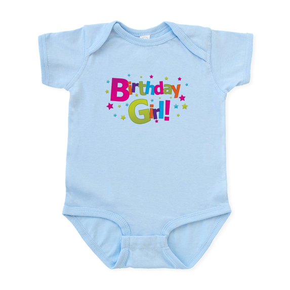 CafePress - Birthday Girl Coloful Infant Bodysuit - Baby Light Bodysuit, Size Newborn - 24 Months