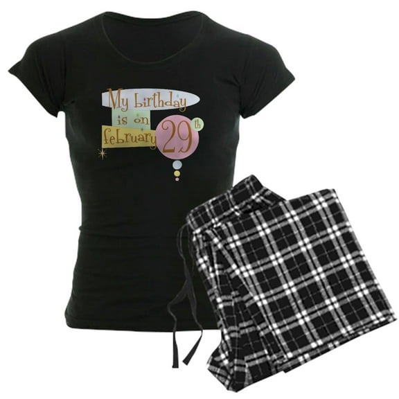 CafePress - Birthdayonb - Women's Dark Pajamas