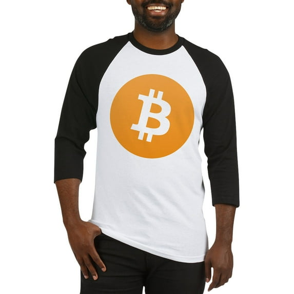 CafePress - Bitcoin Logo Baseball Jersey - Cotton Baseball Jersey, 3/4 Raglan Sleeve Shirt