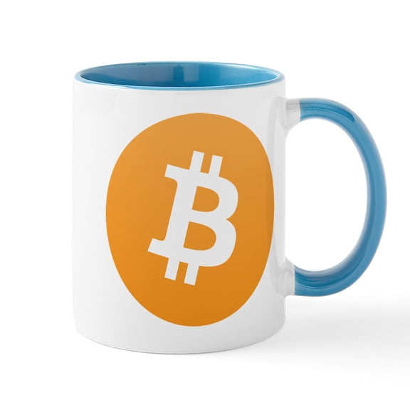 CafePress - Bitcoin Logo Mug - 11 oz Ceramic Mug - Novelty Coffee Tea Cup