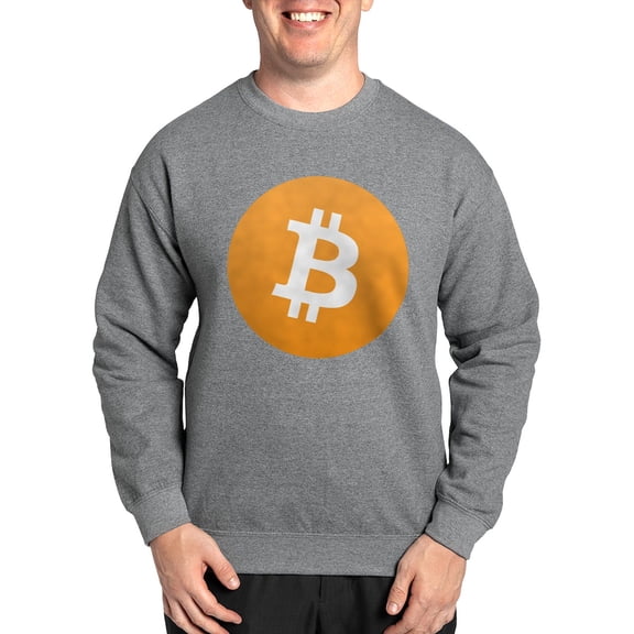 CafePress - Bitcoin Logo Sweatshirt - Crew Neck Sweatshirt