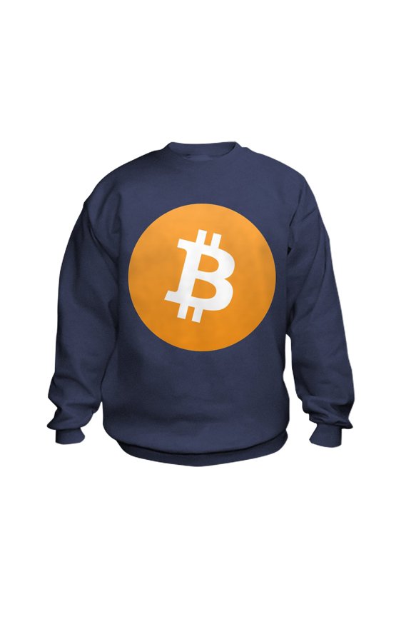 - Bitcoin Logo Sweatshirt - Kids Sweatshirt, Youth Crew Neck Sweatshirt