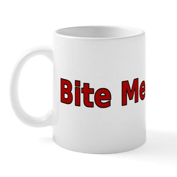 CafePress - Bite Me Mug - 11 oz Ceramic Mug - Novelty Coffee Tea Cup